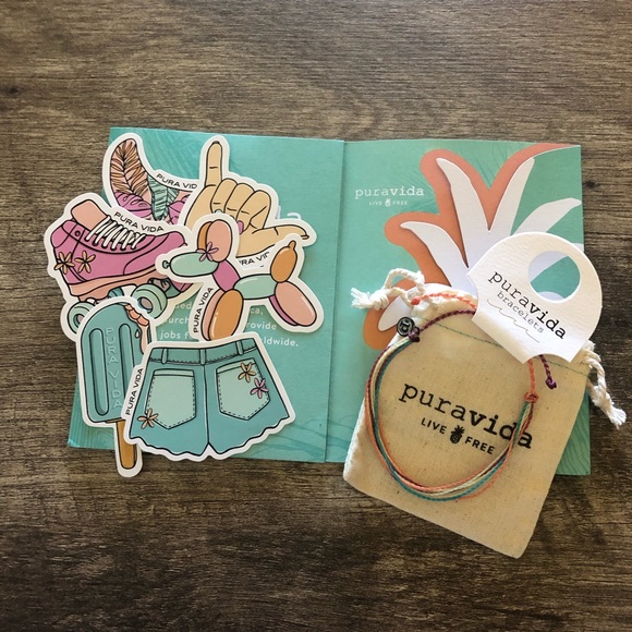 Pura Vida Jewelry - Pura Vida Bracelet and 6 pack Sticker Set and Card